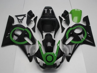 Venta Carenados Moto Yamaha YZF R6 1998-2002 - Negro Brillante Verde Círculo