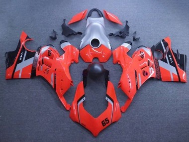Venta Carenados Moto Ducati Panigale V4 V4S 2020-2021 - Plata Rojo Negro Mate Raya 65