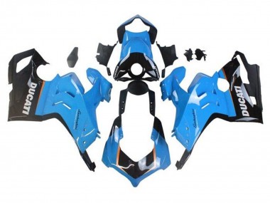 Venta Carenados Moto Ducati Panigale V4 V4S 2020-2021 - Azul Claro Naranja Negro Brillante