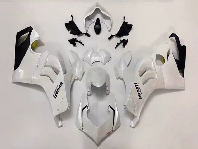Venta Carenado Moto Ducati Panigale V4 V4S 2020-2021 - Blanco Perla Negro Brillante