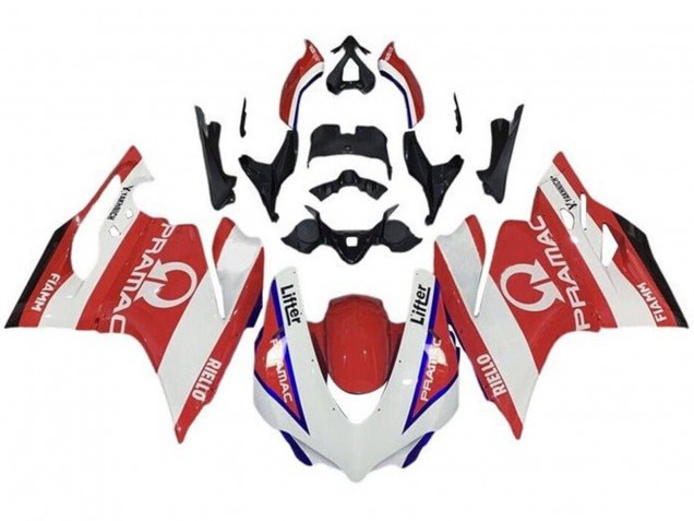 Venta Carenados Moto Ducati 959/1299 2015-2020 - Blanco Rojo Azul Pramac