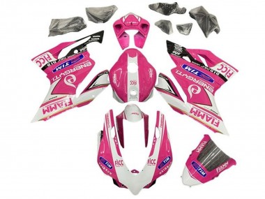 Venta Carenados Moto Ducati Panigale 899/1199 2011-2014 - Rosa Blanco Negro Brillante Fiamm