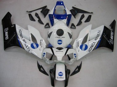 Venta Carenados Moto Honda CBR1000RR 2004-2005 - Blanco Azul Negro Brillante Konica Minolta