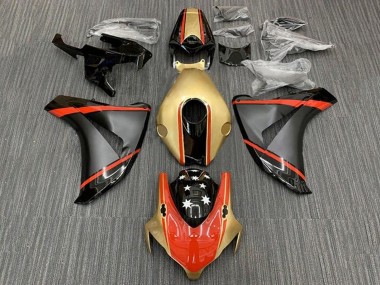 Venta Carenados Moto Honda CBR1000RR 2008-2011 - Oro Rojo Negro Mate Estrella
