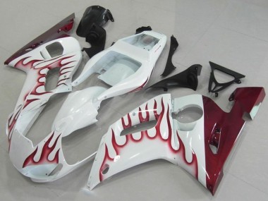 Venta Carenados Moto Yamaha YZF R6 1998-2002 - Blanco Rojo Llama