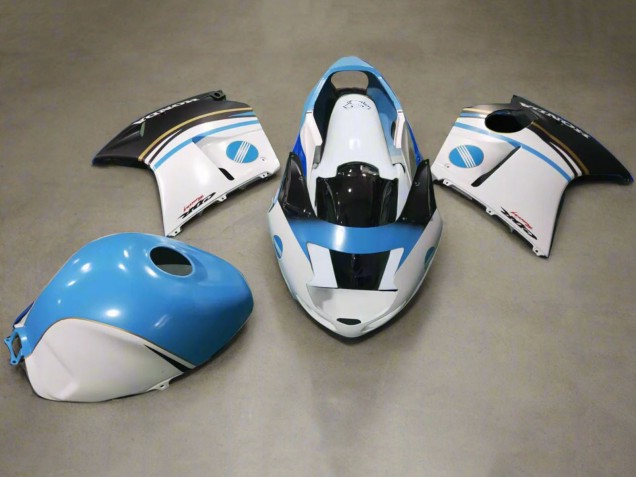 Venta Carenados Moto Honda CBR1100XX Blackbird 1996-2007 - Blanco Azul Negro Konica Minolta
