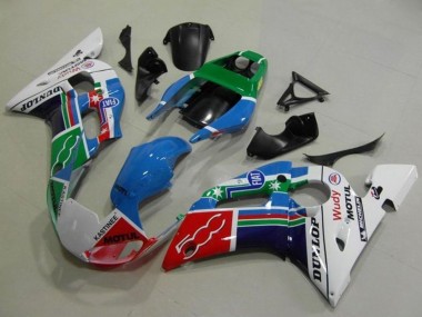 Venta Carenados Moto Yamaha YZF R6 1998-2002 - Blanco Azul Verde Rojo Fiat Motul Michelin Dunlop