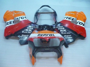 Venta Carenados Moto Honda VFR 800 1998-2001 - Naranja Blanco Rojo Negro Repsol