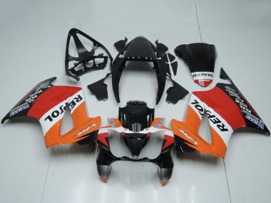 Venta Carenados Moto Honda VFR 800 2002-2013 - Naranja Blanco Rojo Negro Brillante Repsol