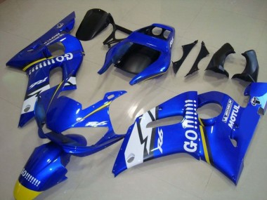Venta Carenados Moto Yamaha YZF R6 1998-2002 - Azul Blanco Amarillo Go Motul