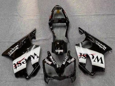 Venta Carenados Moto Honda CBR600 F4i 2001-2003 - Negro Brillante Blanco West