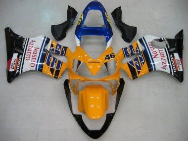 Venta Carenados Moto Honda CBR600 F4i 2001-2003 - Amarillo Blanco Azul Negro Brillante Nastro Azzurro