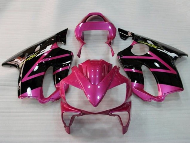 Venta Carenados Moto Honda CBR600 F4i 2001-2003 - Rosa Negro Brillante Raya