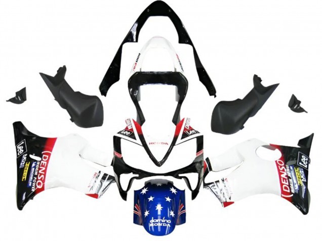 Venta Carenados Moto Honda CBR600 F4i 2001-2003 - Blanco Azul Rojo Negro Brillante DENSO Star