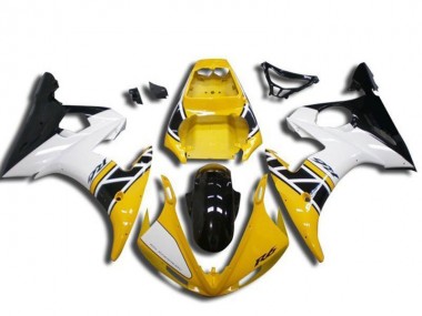 Venta Carenado Moto Yamaha YZF R6 2003-2004 - Amarillo Blanco Negro Brillante