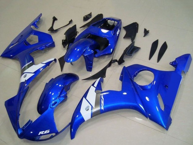 Venta Carenado Moto Yamaha YZF R6 2003-2004 - Azul Blanco OEM Estilo