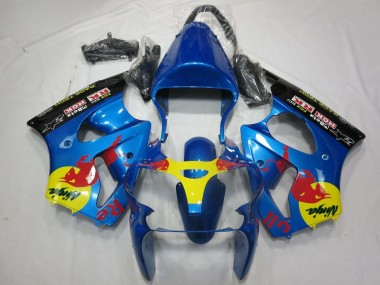 Venta Carenados Moto Kawasaki ZX6R 2000-2002 - Azul Amarillo Negro Rojo Bull