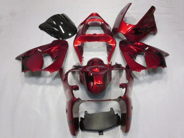 Venta Carenados Moto Kawasaki ZX6R 2000-2002 - Rojo Caramelo Negro Tribal