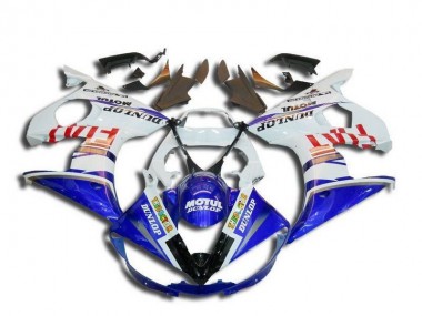 Venta Carenados Moto Yamaha YZF R6 2003-2004 - Blanco Azul Rojo Fiat Motul Dunlop Michelin