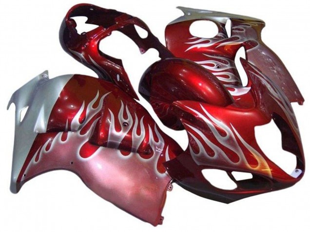 Venta Carenados Moto Suzuki GSXR 1300 Hayabusa 1996-2007 - Rojo Plata Llama