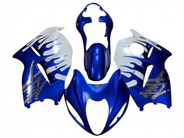 Venta Carenados Moto Suzuki GSXR 1300 Hayabusa 1996-2007 - Blanco Azul Chrome Llama