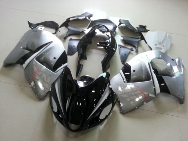 Venta Carenados Moto Suzuki GSXR 1300 Hayabusa 1996-2007 - Negro Brillante Plata Chrome