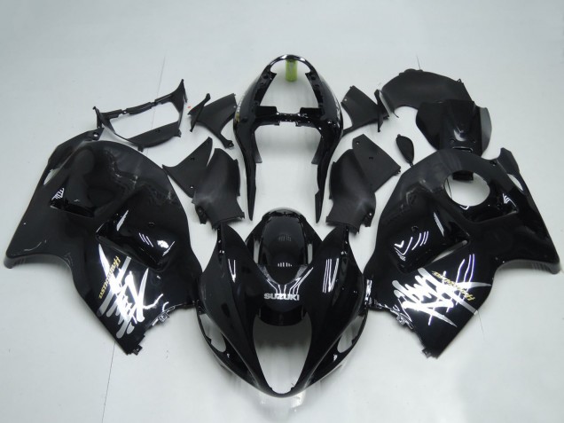 Venta Carenados Moto Suzuki GSXR 1300 Hayabusa 1996-2007 - Negro Brillante Blanco Calcomanía