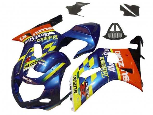 Venta Carenados Moto Suzuki GSXR1000 2000-2002 - Azul Amarillo Rojo Telefonica Motul
