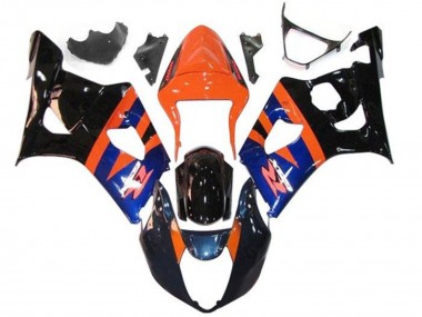 Venta Carenados Moto Suzuki GSXR 1000 2003-2004 - Naranja Azul Negro Brillante
