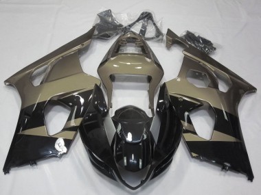 Venta Carenados Moto Suzuki GSXR 1000 2003-2004 - Negro Brillante Taupe Brown