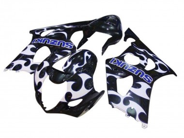 Venta Carenados Moto Suzuki GSXR 1000 2003-2004 - Negro Blanco Azul Tribal