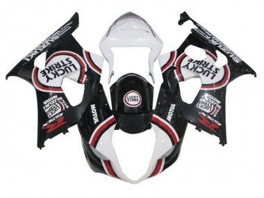 Venta Carenados Moto Suzuki GSXR 1000 2003-2004 - Blanco Negro Rojo Lucky Strike