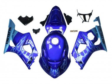 Venta Carenados Moto Suzuki GSXR 1000 2003-2004 - Azul Azul Claro Blanco Llama