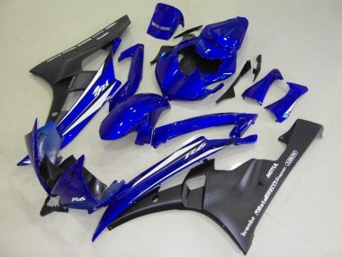 Venta Carenados Moto Yamaha YZF R6 2006-2007 - Azul Blanco Negro Mate Motul