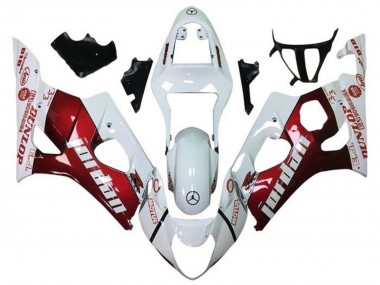 Venta Carenados Moto Suzuki GSXR 1000 2003-2004 - Blanco Rojo Jordan