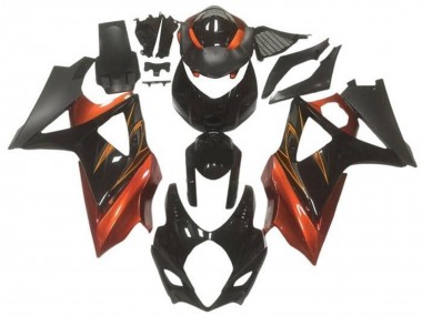 Venta Carenados Moto Suzuki GSXR 1000 2005-2006 - Negro Brillante Negro Mate Naranja