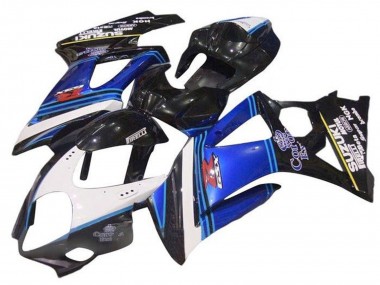 Venta Carenados Moto Suzuki GSXR 1000 2005-2006 - Negro Brillante Azul Blanco Corona