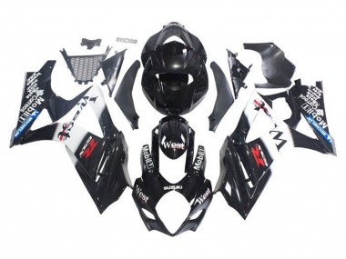 Venta Carenados Moto Suzuki GSXR 1000 2005-2006 - Negro Brillante Blanco West