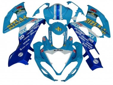 Venta Carenados Moto Suzuki GSXR 1000 2005-2006 - Azul Blanco Raya Rizla