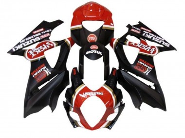 Venta Carenados Moto Suzuki GSXR 1000 2005-2006 - Negro Mate Rojo Lucky Strike