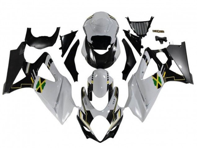 Venta Carenados Moto Suzuki GSXR 1000 2005-2006 - Blanco Negro Amarillo Jamaica