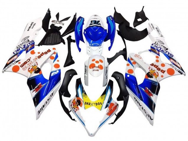 Venta Carenados Moto Suzuki GSXR 1000 2005-2006 - Blanco Azul Naranja Amarillo Dark Dog