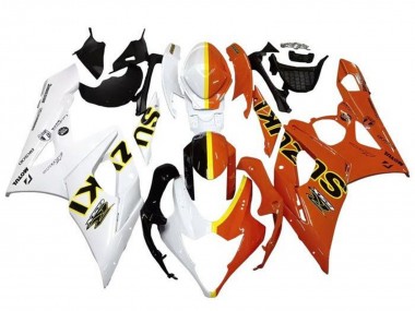 Venta Carenados Moto Suzuki GSXR 1000 2005-2006 - Blanco Naranja Amarillo Dividir