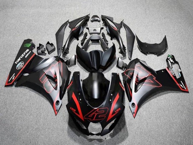 Venta Carenados Moto Suzuki GSXR1000 2017-2024 - Negro Mate Rojo 42