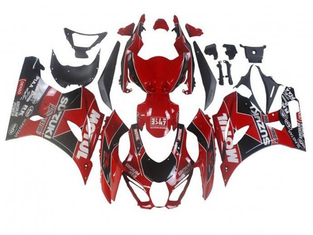 Venta Carenados Moto Suzuki GSXR1000 2017-2024 - Rojo Blanco Negro Motul
