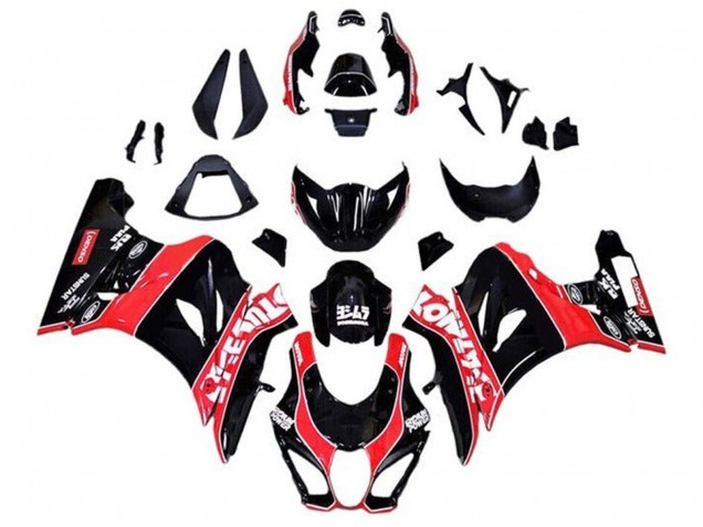 Venta Carenados Moto Suzuki GSXR1000 2017-2024 - Negro Brillante Rojo Blanco Pinstripe