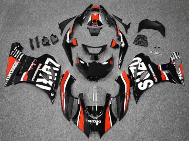 Venta Carenados Moto Suzuki GSXR1000 2017-2024 - Negro Rojo Blanco Raya
