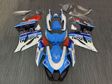 Venta Carenados Moto Suzuki GSXR1000 2017-2024 - Blanco Azul Raya Rojo Motul