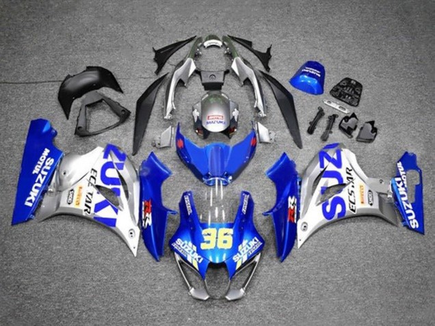 Venta Carenados Moto Suzuki GSXR1000 2017-2024 - Azul Plata Ecstar 36