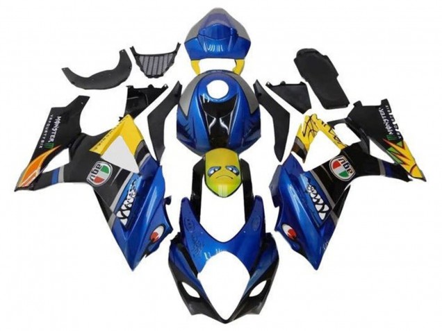 Venta Carenados Moto Suzuki GSXR 1000 2007-2008 - Azul Amarillo Negro Tiburón